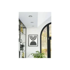 Eglo LED Spot Yebra-Z Plast Svart Silver 4.9W 490lm - 827-865 Justerbar Vit + RGB | 87mm - Utskärning 68mm - IP20 - Zigbee Dimbar