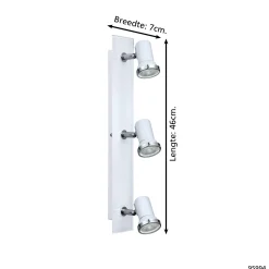 Eglo LED Taklampa Tamara 1 Stål Spot Vit 28W 750lm - 830 Varm Vit | Passande För 3x GU10