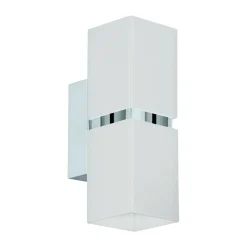 Eglo LED Vägglampa Passa Stål Krom Vit 28W 500lm - 830 Varm Vit | Passande För 2x GU10