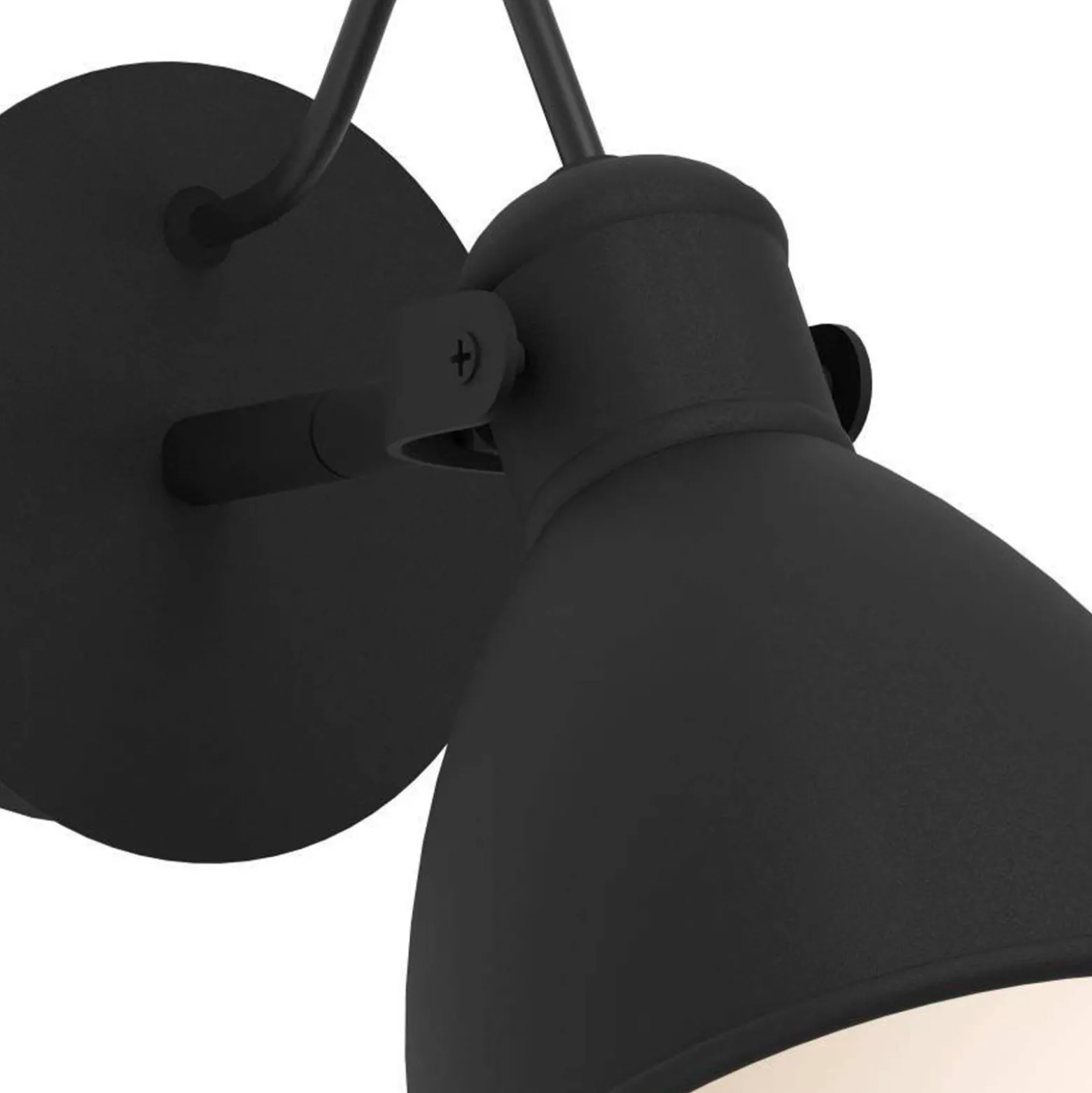 Eglo LED Vägglampa San Peri 1 Stål Svart Vit 2.8W 250lm - 830 Varm Vit | Passande För 3x GU10