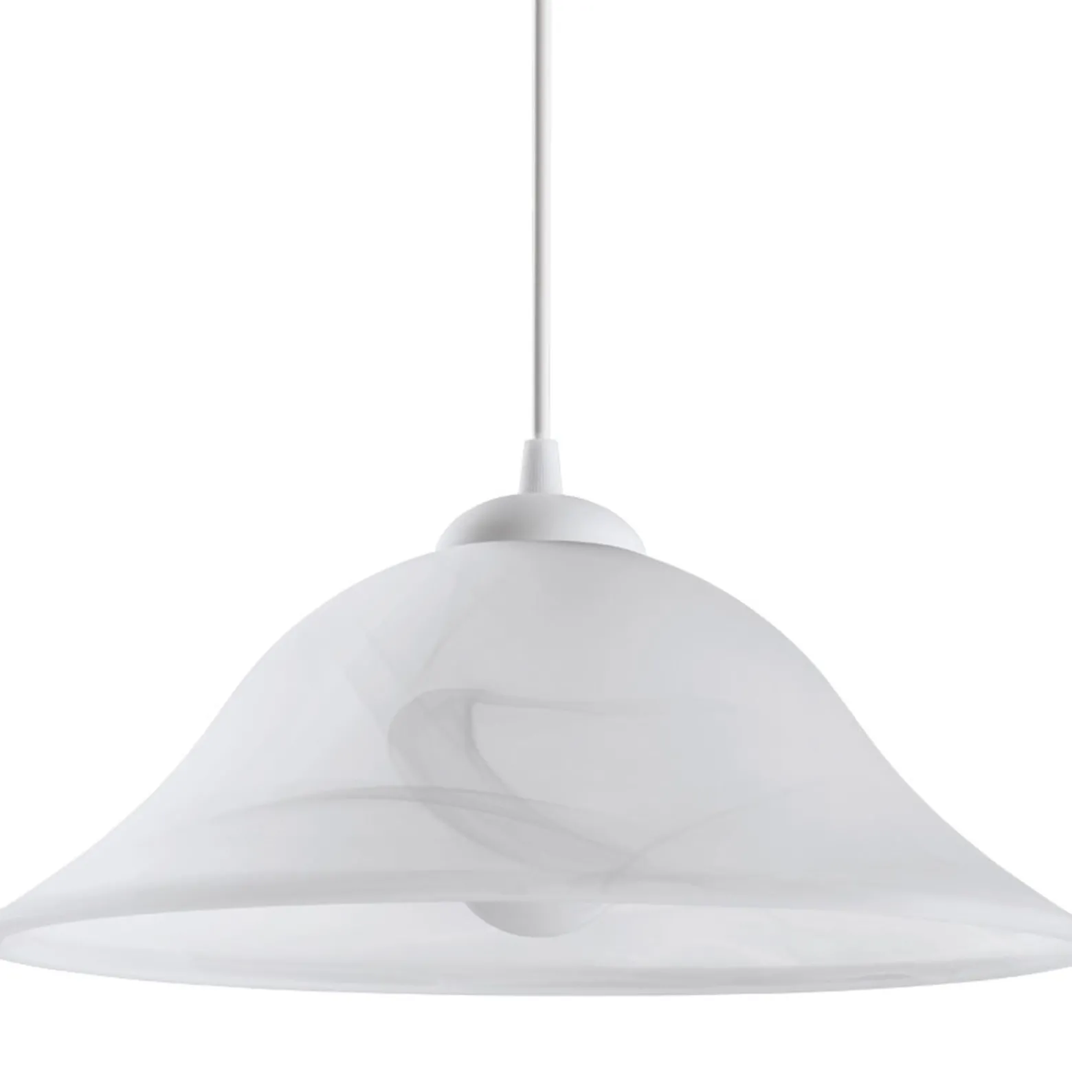 Eglo Pendellampa Albany Plast Vit | 350mm - Passande För 1x E27