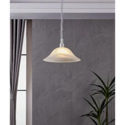 Eglo Pendellampa Alessandra Plast Vit | 380mm - Passande För 1x E27