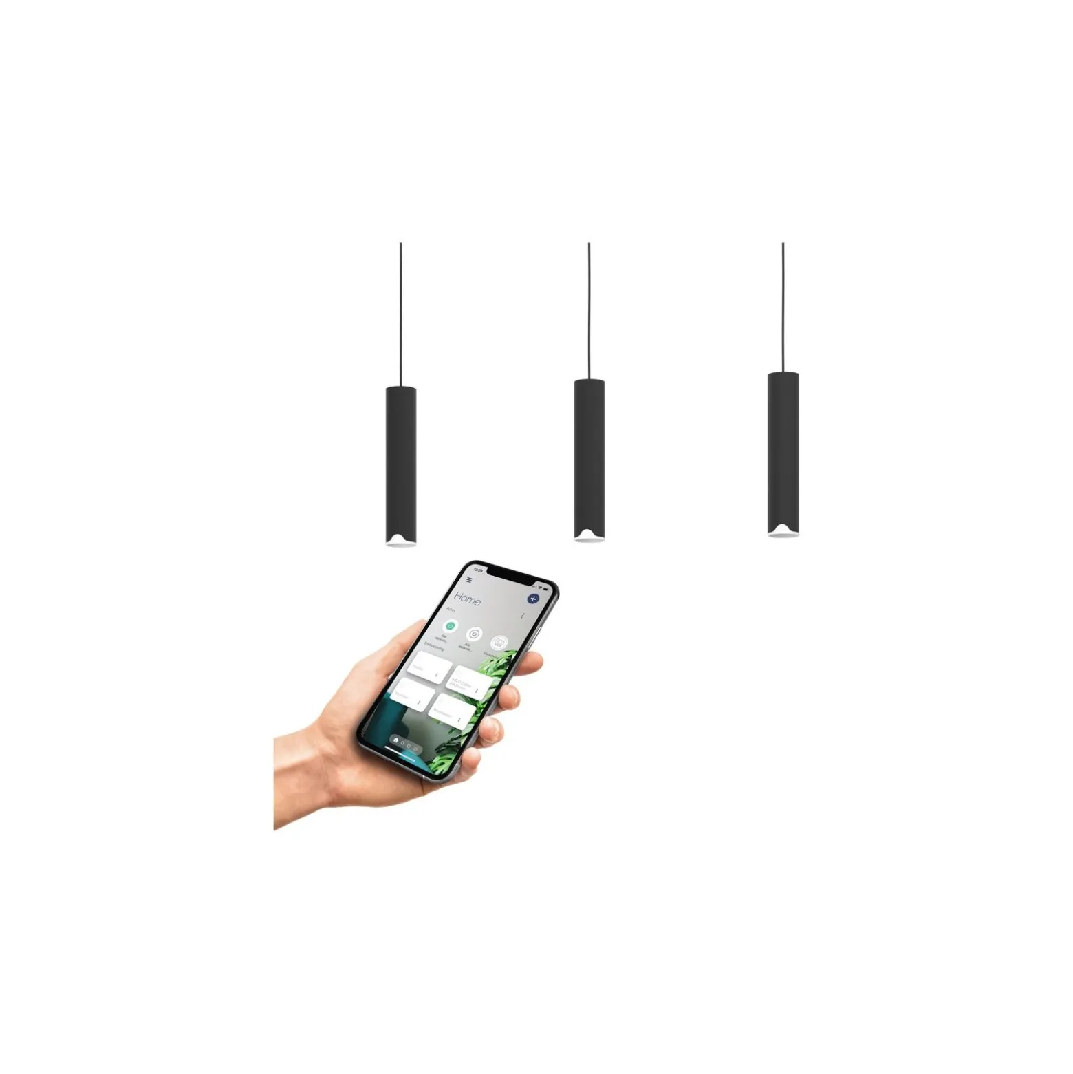 Eglo Pendellampa Balamorta-Z Stål Svart 3.7W 500lm - 827-865 Justerbar Vit + RGB | IP20 - Zigbee Dimbar