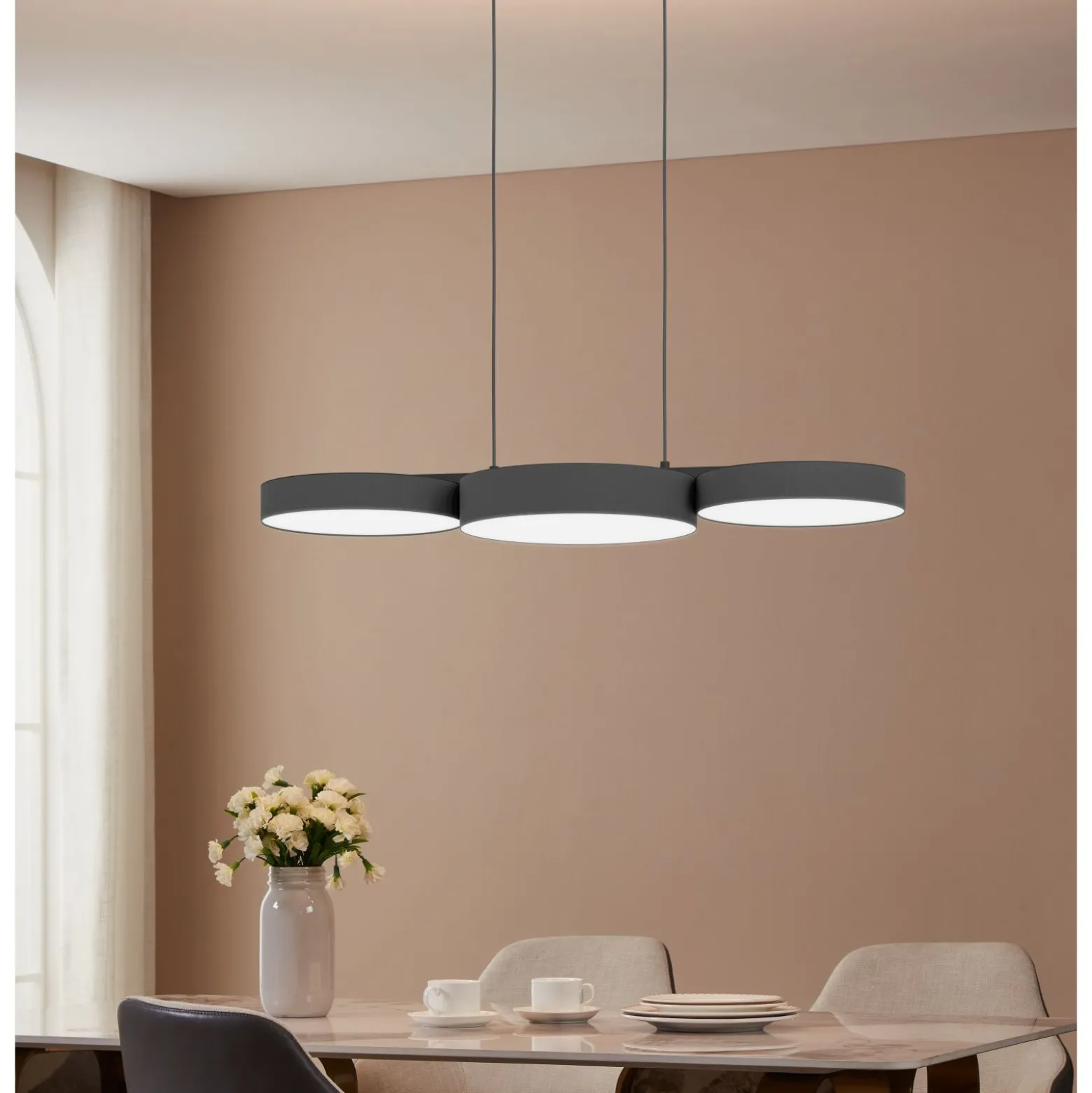 Eglo Pendellampa Barbano-Z Stål Svart 7W 850lm - 827-865 Justerbar Vit | Dimbar