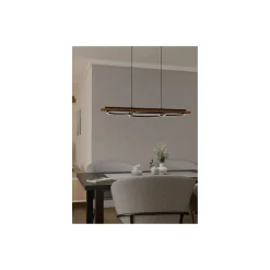 Eglo Pendellampa Boyal Trä Svart, Rostig 40.5W 3600lm - 830 Varm Vit | Dimbar