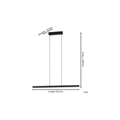 Eglo Pendellampa Cambulos Stål Svart 17W 2150lm - 830 Varm Vit | IP20 - Dimbar