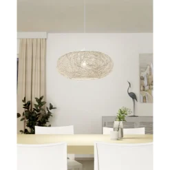 Eglo Pendellampa Campilo Plast Vit | 450mm - Passande För 1x E27