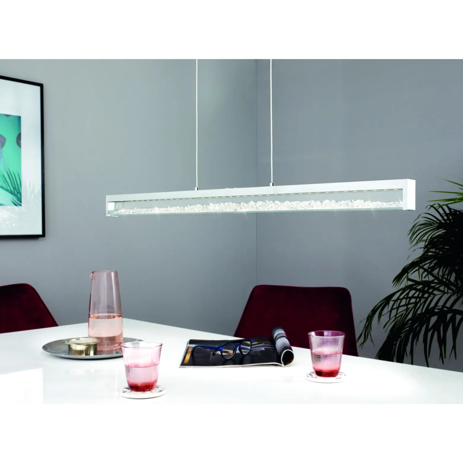 Eglo Pendellampa Cardito 1 Aluminium Krom 6W 570lm - 827-850 Justerbar Vit | Dimbar