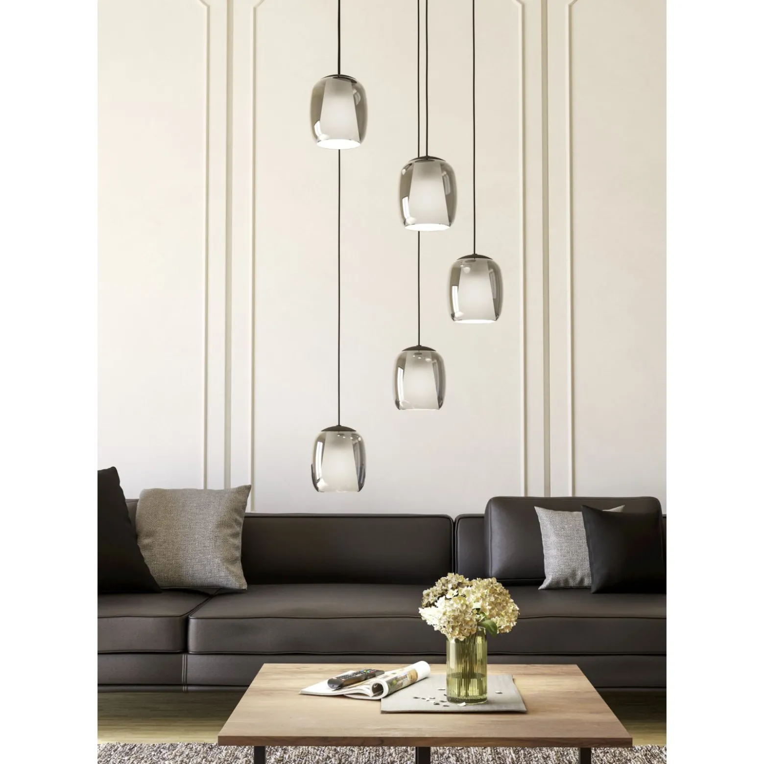 Eglo Pendellampa Ciampino Stål Svart | 540mm - Passande För 5x E27