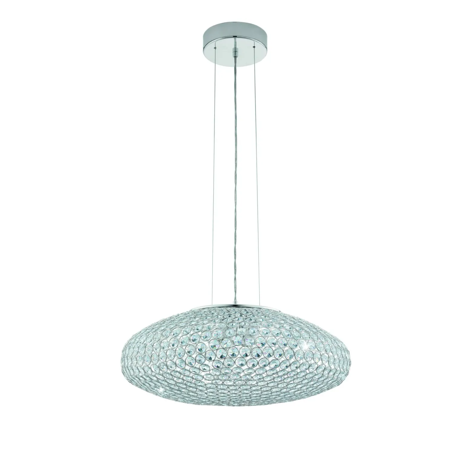 Eglo Pendellampa Clemente Stål Krom | 540mm - Passande För 3x E27