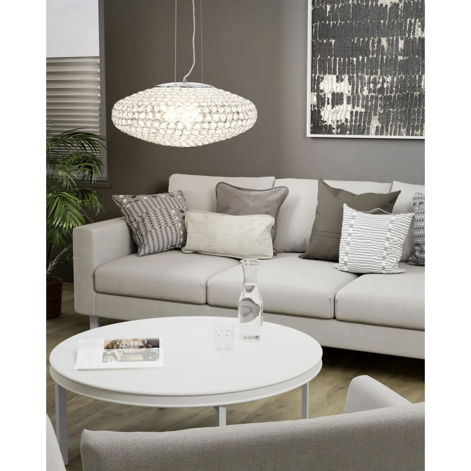 Eglo Pendellampa Clemente Stål Krom | 540mm - Passande För 3x E27