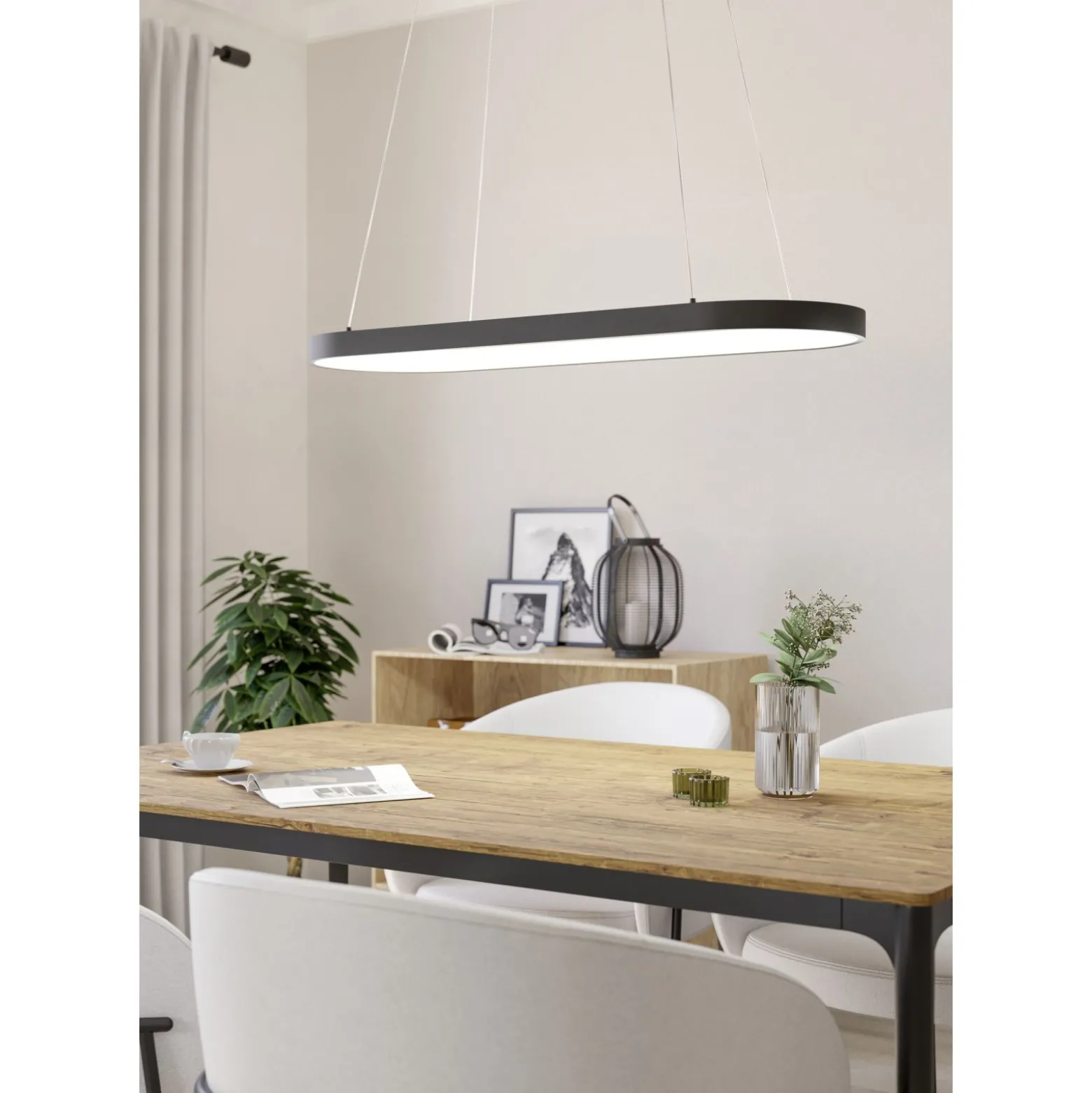 Eglo Pendellampa Codriales Stål Svart 27W 4000lm - 830 Varm Vit | Dimbar