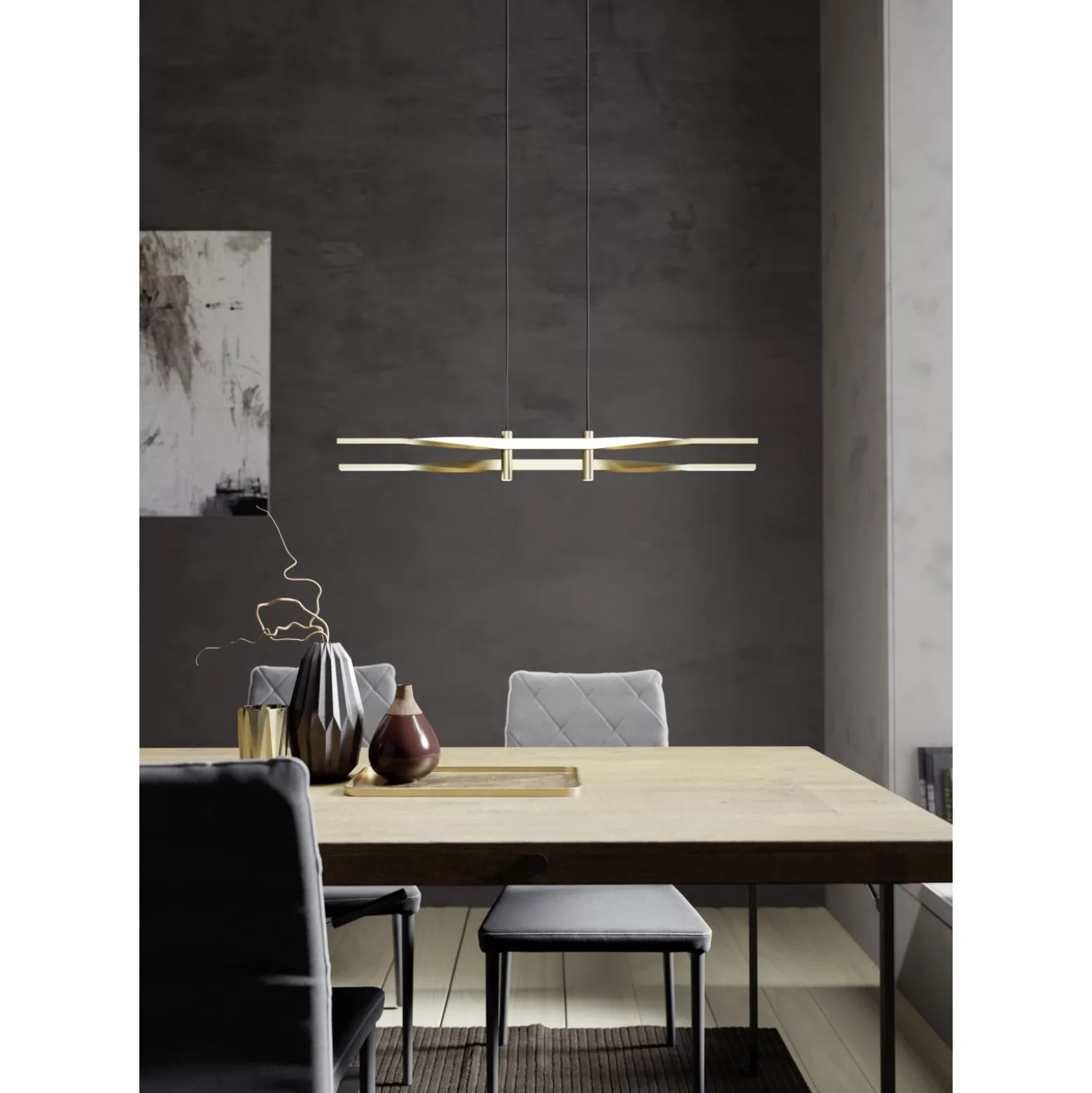 Eglo Pendellampa Colmeal Stål Guld 21W 2500lm - 830 Varm Vit