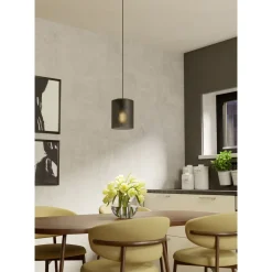 Eglo Pendellampa Colomera Stål Svart | 150mm - Passande För 1x E27