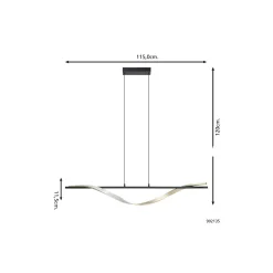 Eglo Pendellampa Conaprato Stål Brushed Mässing, Svart 20W 2500lm - 827-840-865 CCT | Dimbar