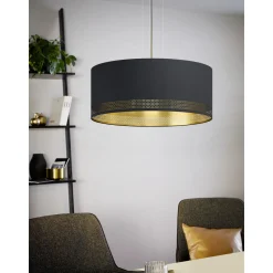 Eglo Pendellampa Esteperra Stål Svart | 530mm - Passande För 3x E27