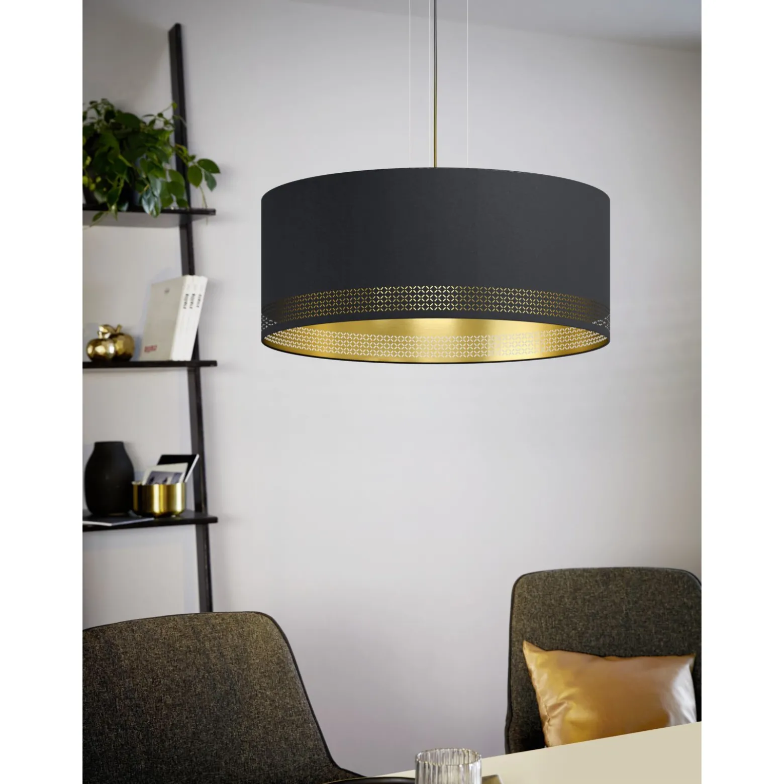 Eglo Pendellampa Esteperra Stål Svart | 530mm - Passande För 3x E27