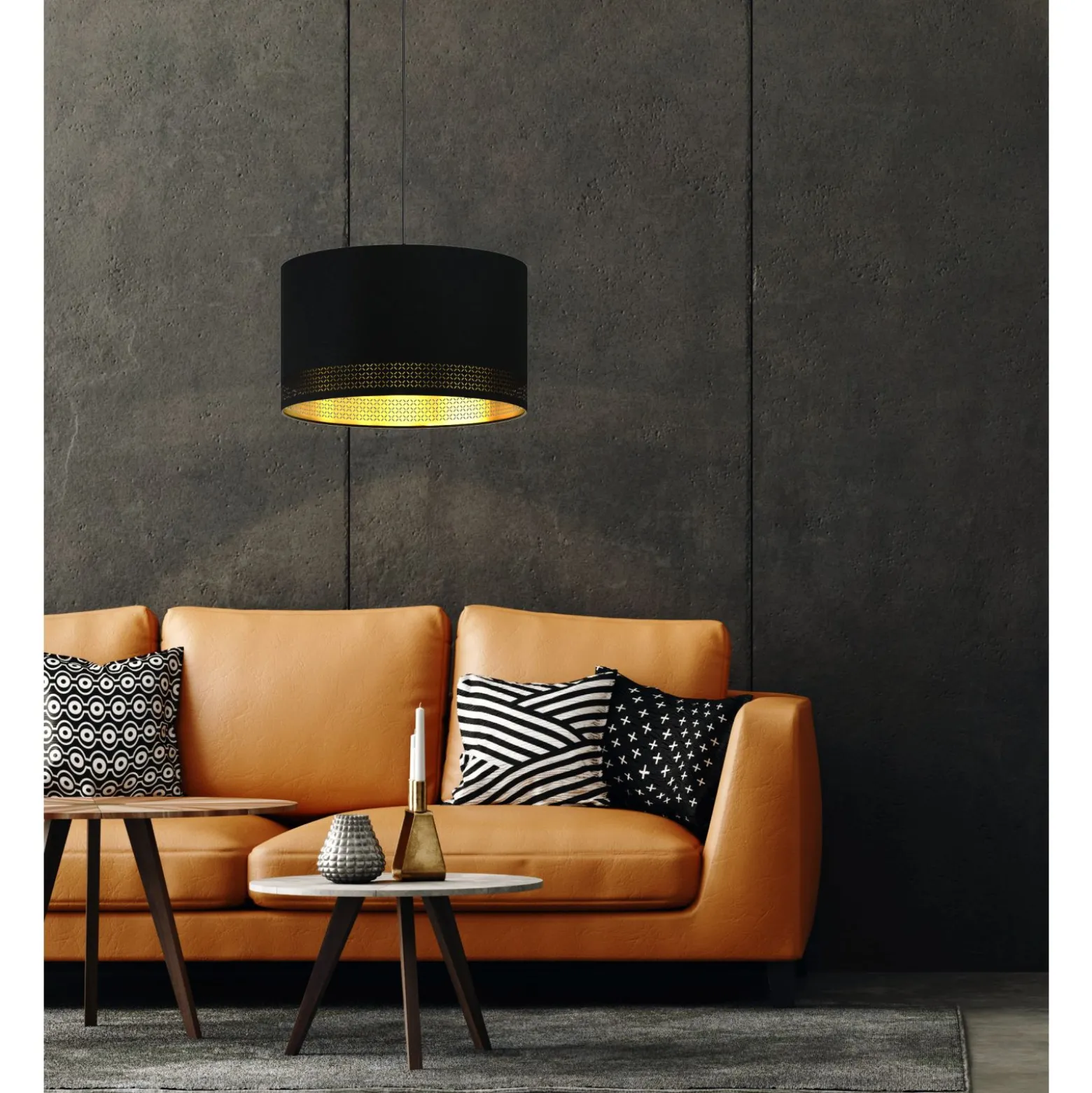 Eglo Pendellampa Esteperra Stål Svart | 380mm - Passande För 1x E27