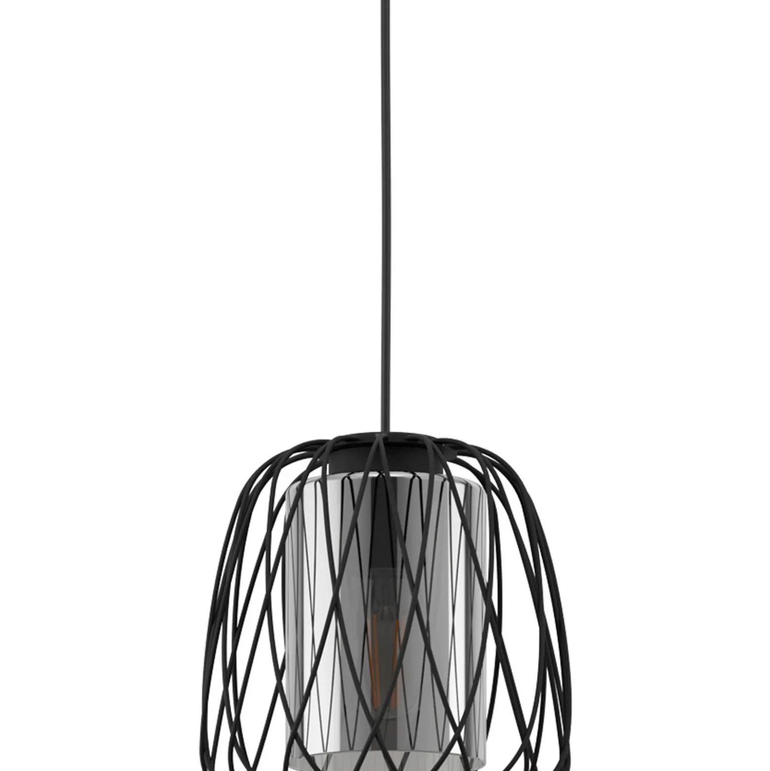 Eglo Pendellampa Floresta Stål Svart | 195mm - Passande För 1x E27