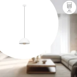 Eglo Pendellampa Gaetano Stål Vit | 300mm - Passande För 1x E27