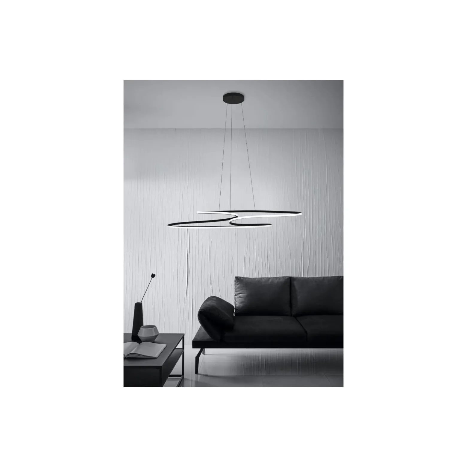 Eglo Pendellampa Gianella Stål Svart 38W 4400lm - 830 Varm Vit | Dimbar