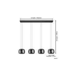 Eglo Pendellampa Hortunas Stål Svart 5.8W 690lm - 830 Varm Vit | IP20 - Dimbar