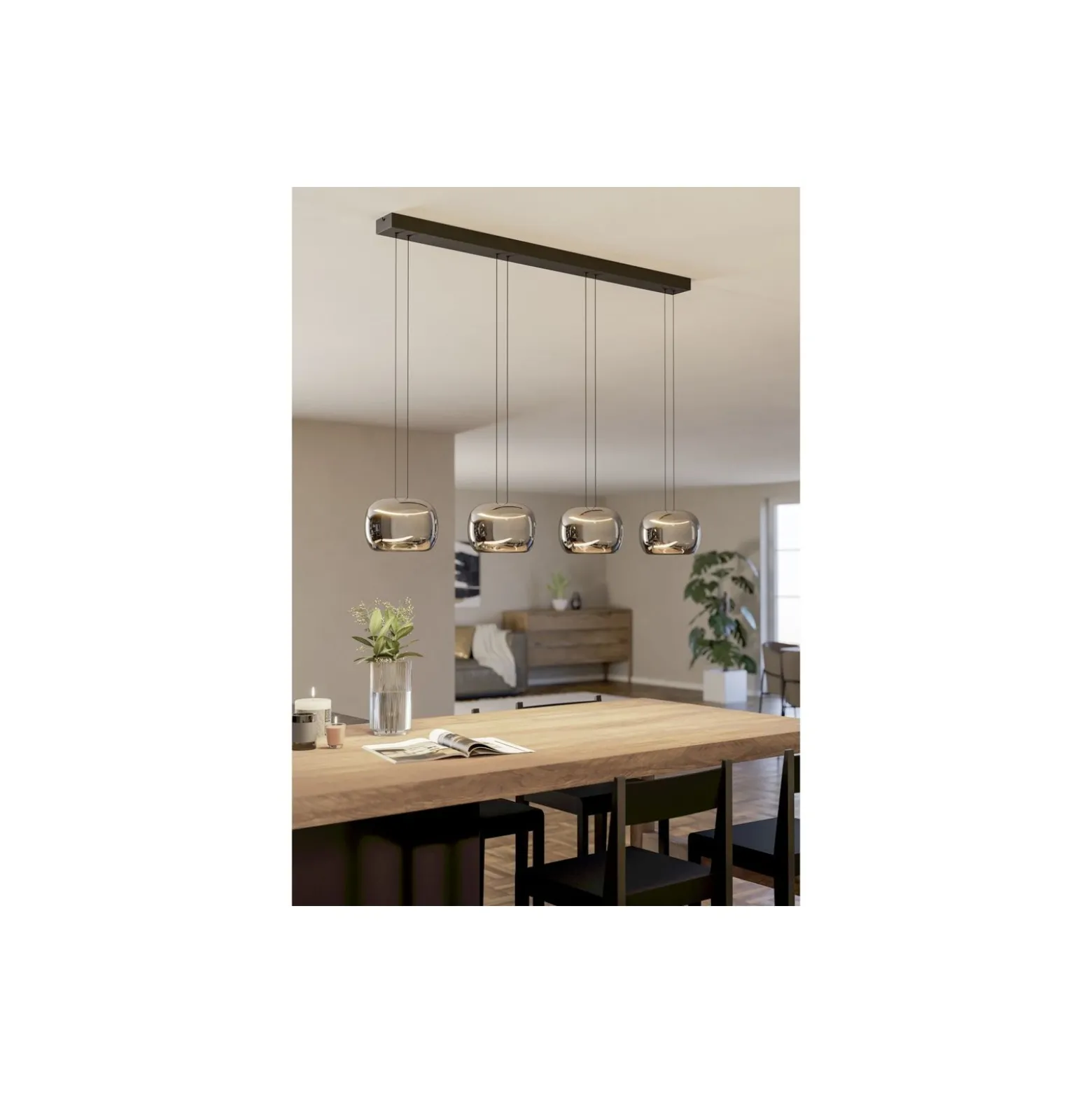 Eglo Pendellampa Hortunas Stål Svart 5.8W 690lm - 830 Varm Vit | IP20 - Dimbar