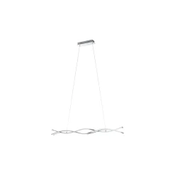 Eglo Pendellampa Lasana 2 Stål Aluminium Krom Vit 35W 5300lm - 830 Varm Vit | IP20