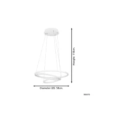 Eglo Pendellampa Lobinero-Z Aluminium Stål Vit 40W 6100lm - 830-865 Justerbar Vit | IP20 - Zigbee Dimbar