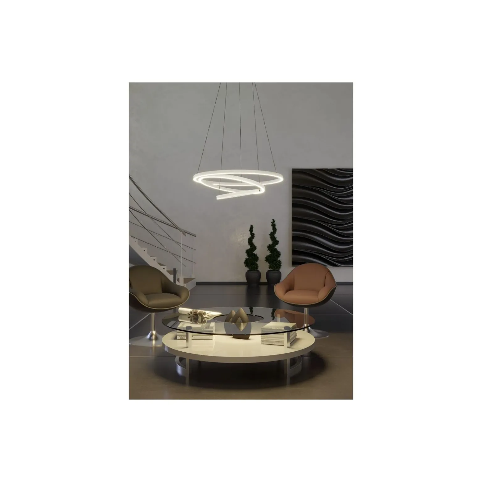 Eglo Pendellampa Lobinero-Z Aluminium Stål Vit 40W 6100lm - 830-865 Justerbar Vit | IP20 - Zigbee Dimbar