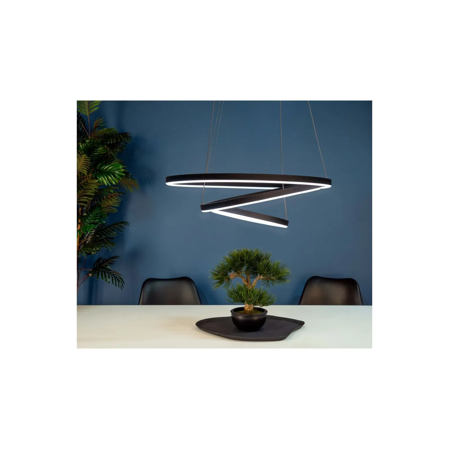 Eglo Pendellampa Lobinero-Z Aluminium Stål Svart 40W 6100lm - 830-865 Justerbar Vit | IP20 - Zigbee Dimbar