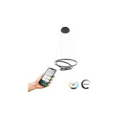 Eglo Pendellampa Lobinero-Z Aluminium Stål Svart 40W 6100lm - 830-865 Justerbar Vit | IP20 - Zigbee Dimbar