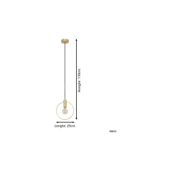 Eglo Pendellampa Manizales Stål Guld | IP20 - Passande för 1x E27