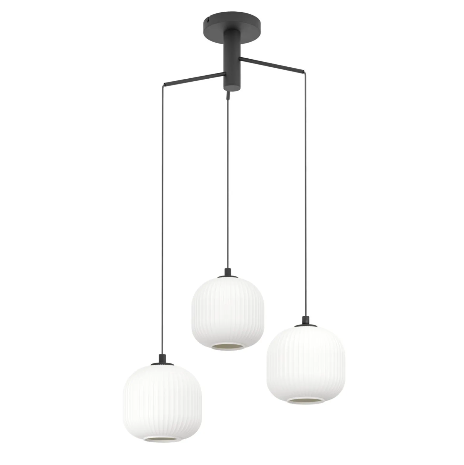 Eglo Pendellampa Mantunalle Stål Svart | 620mm - Passande För 3x E27