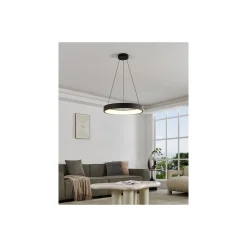 Eglo Pendellampa Marghera-Z Stål Svart 27.5W 3150lm - 827-865 Justerbar Vit + RGB | IP20 - Zigbee Dimbar