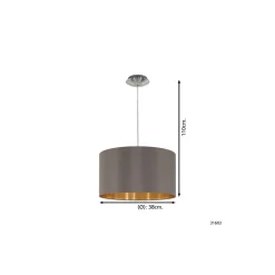 Eglo Pendellampa Maserlo Stål Satin Nickel | Passande för E27