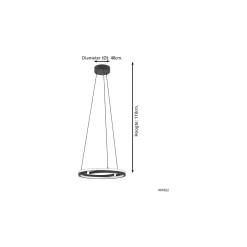 Eglo Pendellampa Mezzomonte Aluminium Stål Svart 20W 1600lm - 827-865 Justerbar Vit | IP20 - Dimbar