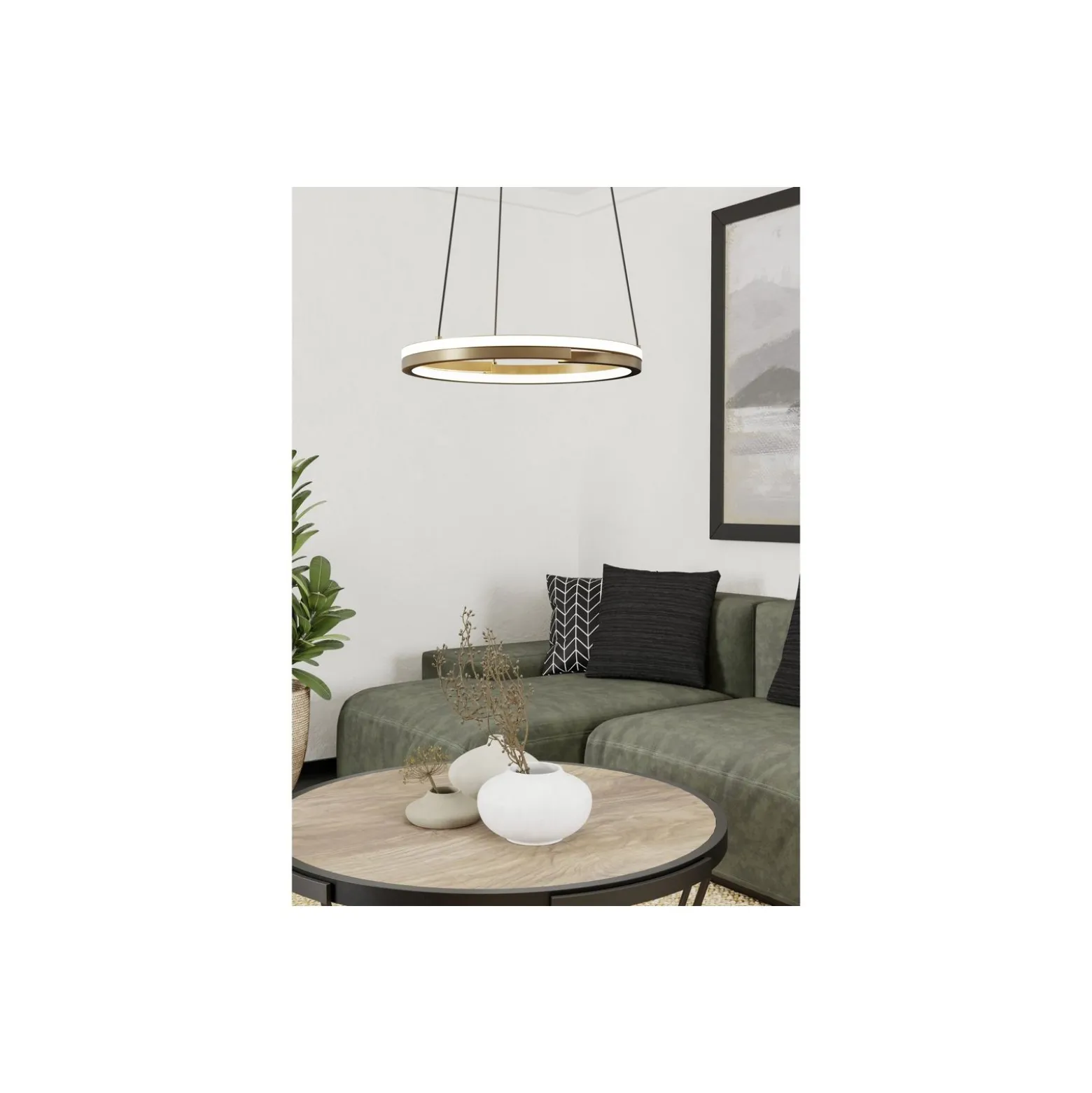 Eglo Pendellampa Mezzomonte Aluminium Stål Brons Svart 20W 1600lm - 827-865 Justerbar Vit | IP20 - Dimbar