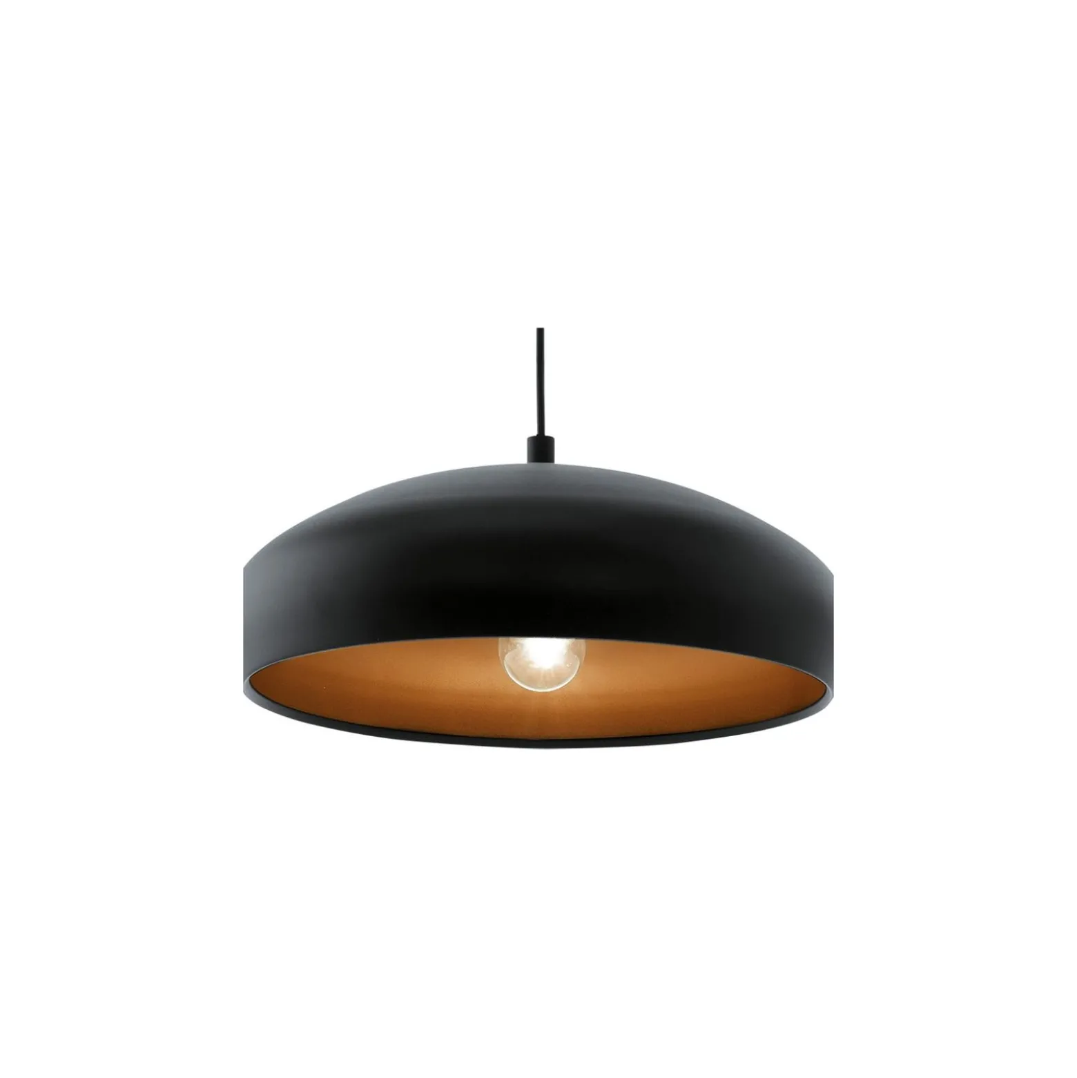 Eglo Pendellampa Moga 1 Stål Svart Koppar | IP20 - Passande för 1x E27