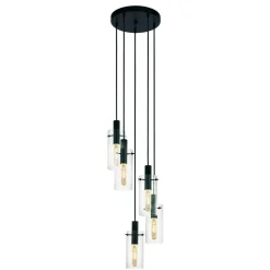 Eglo Pendellampa Montefino Stål Svart | 350mm - Passande För 5x E27