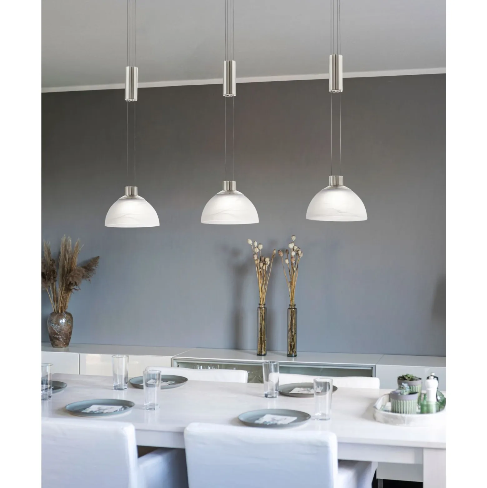 Eglo Pendellampa Montefio Rostfritt Stål Vit 6W 800lm - 830 Varm Vit