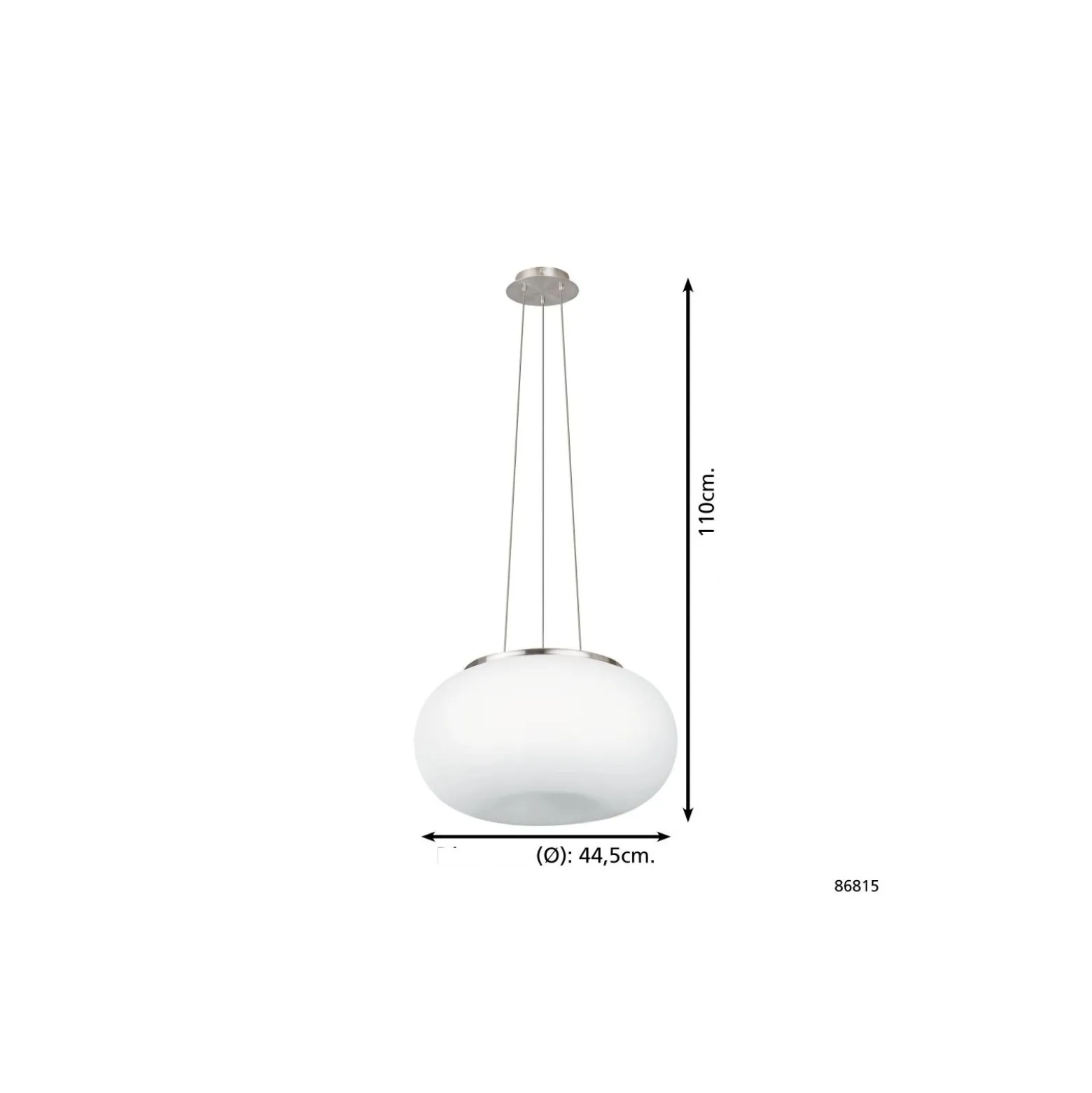 Eglo Pendellampa Optica Stål Satin Nickel | Passande för 2x E27