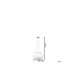 Eglo Pendellampa Optica Stål Satin Nickel | Passande för 2x E27