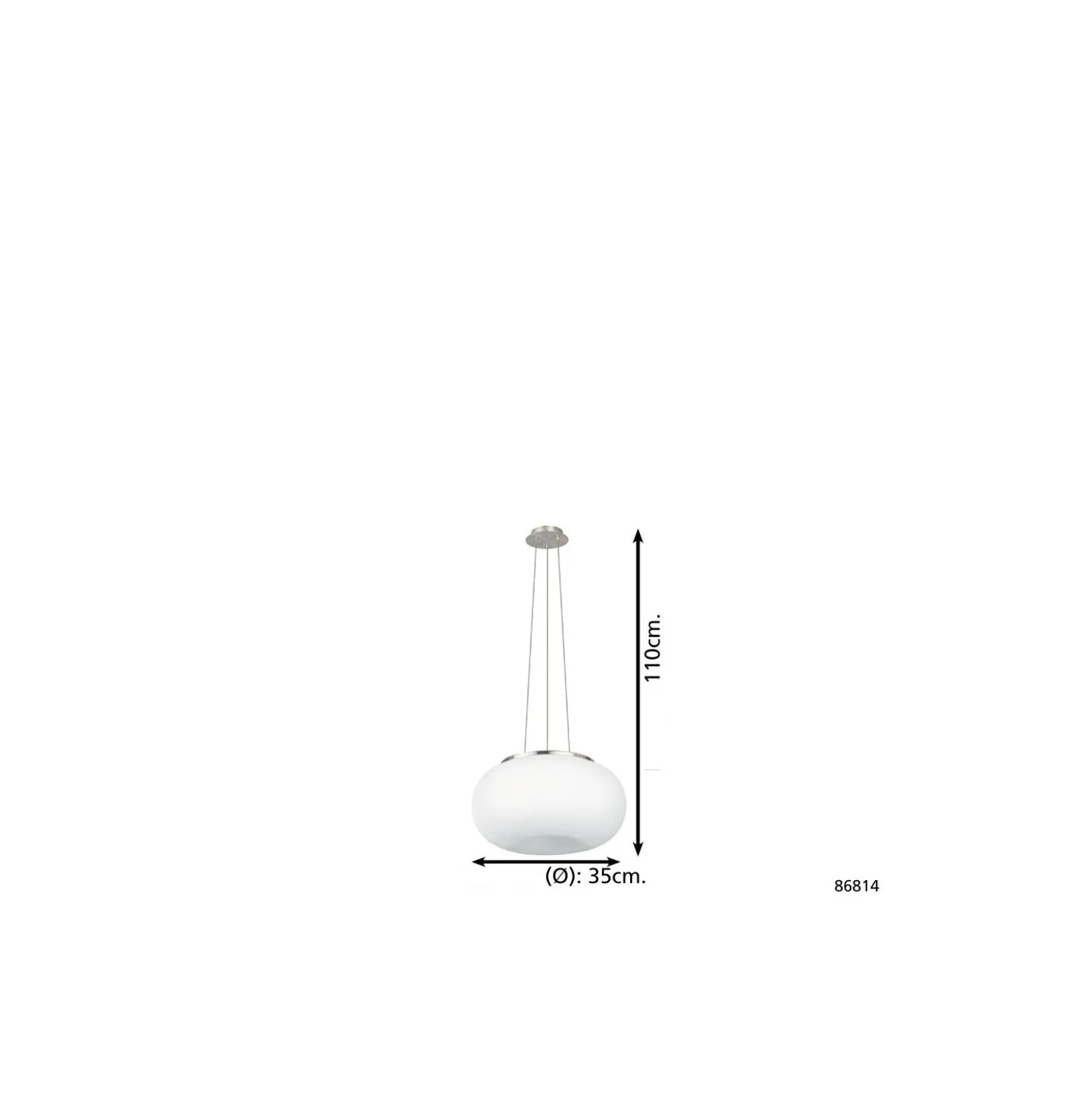 Eglo Pendellampa Optica Stål Satin Nickel | Passande för 2x E27