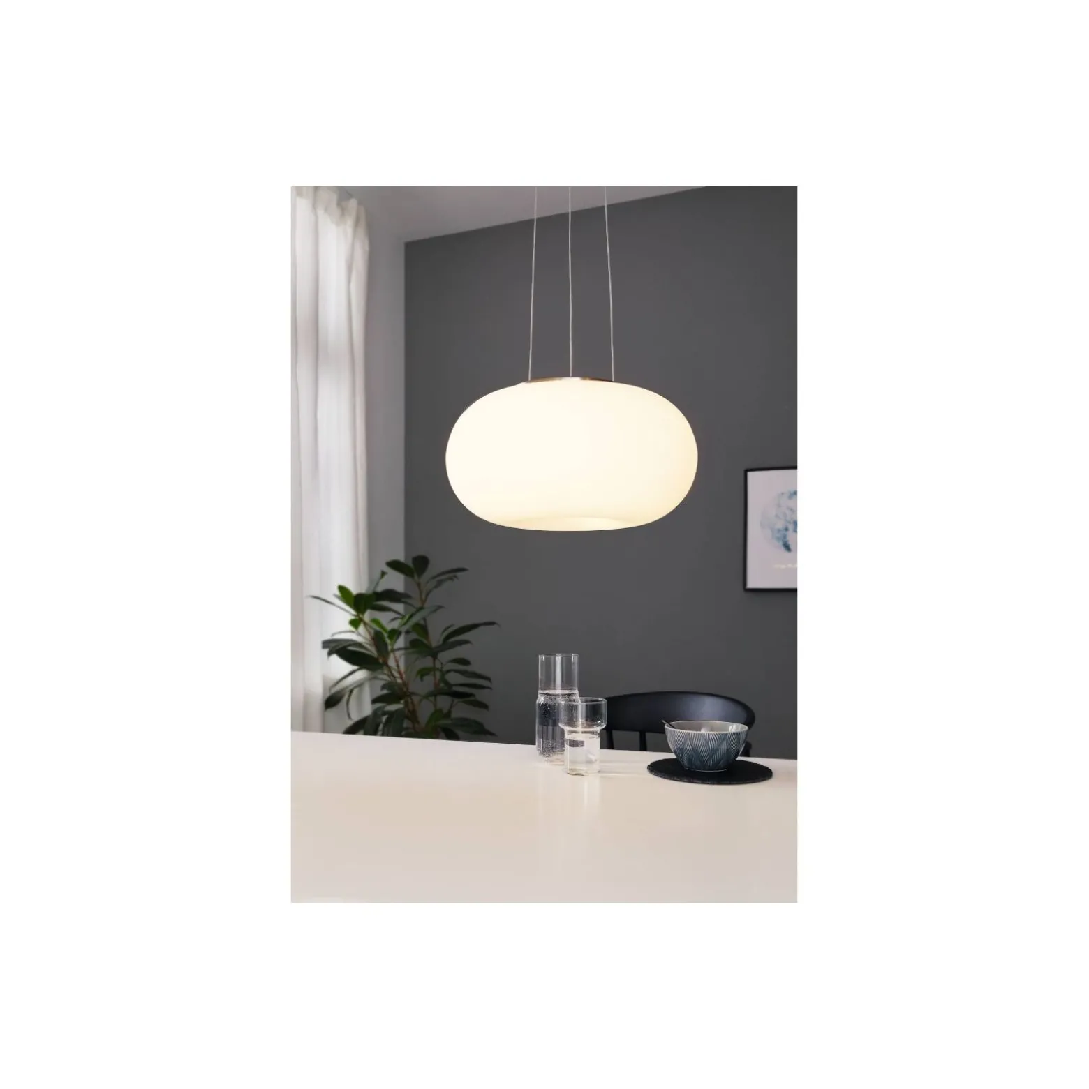 Eglo Pendellampa Optica Stål Satin Nickel | Passande för 2x E27