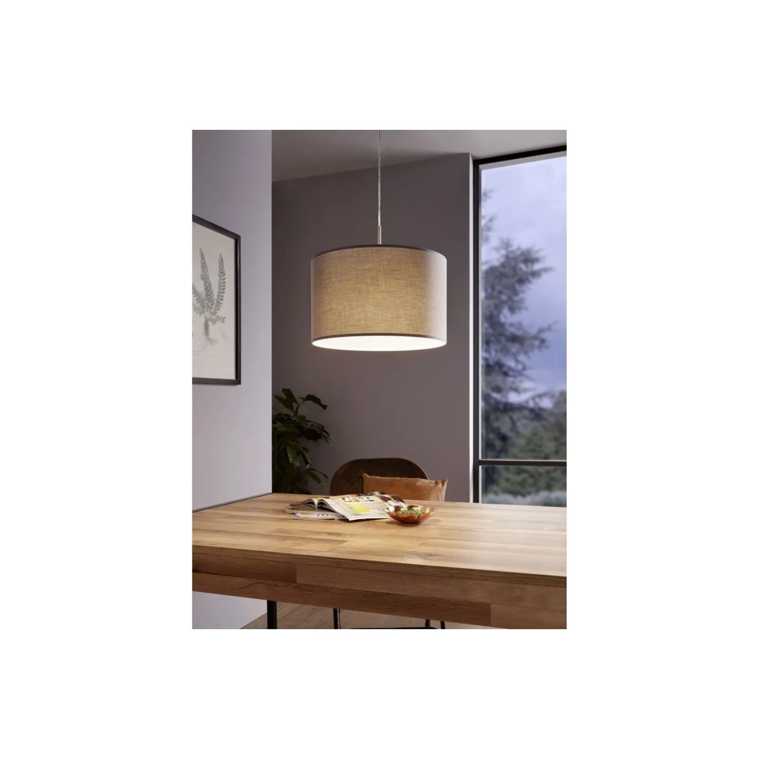 Eglo Pendellampa Pasteri Stål Satin Nickel | IP20 - Passande för 1x E27