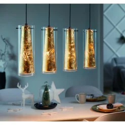 Eglo Pendellampa Pinto Guld Stål Svart | Passande För 4x E27
