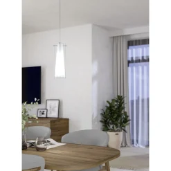 Eglo Pendellampa Pinto Stål Krom | 110mm - Passande För 1x E27
