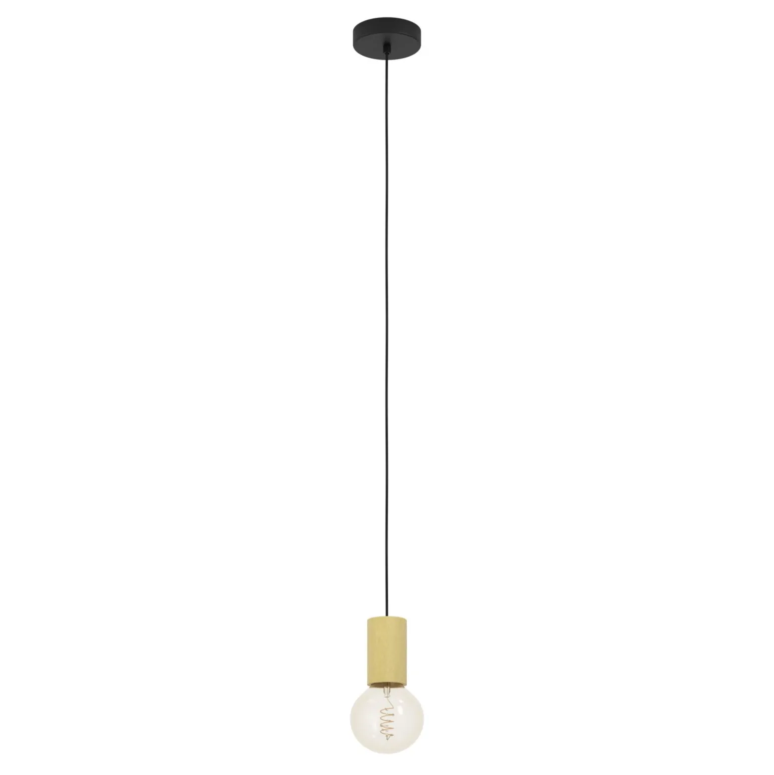 Eglo Pendellampa Pozueta 1 Stål Svart | 65mm - Passande För 1x E27