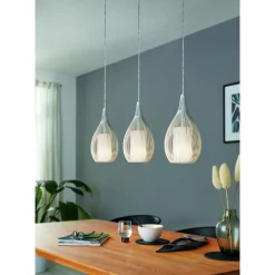 Eglo Pendellampa Razoni Stål Vit | Passande För 3x E27